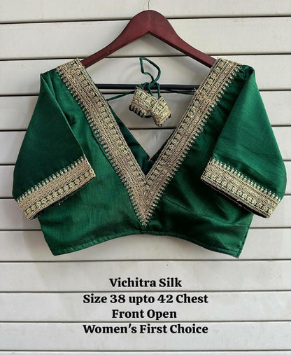 Vichitra silk premium readymade blouse