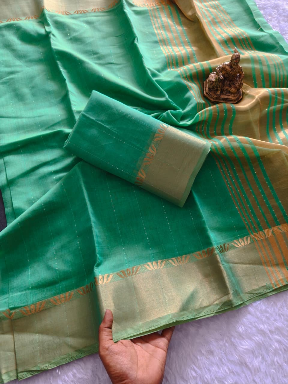 Hansini - Classic Silk Saree in Beautiful Pastel Colours with Fully Stitched Blouse of your style