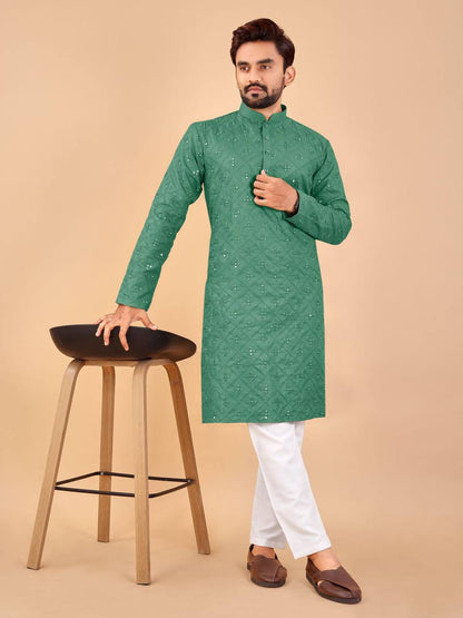 Mirror work kurta with pant