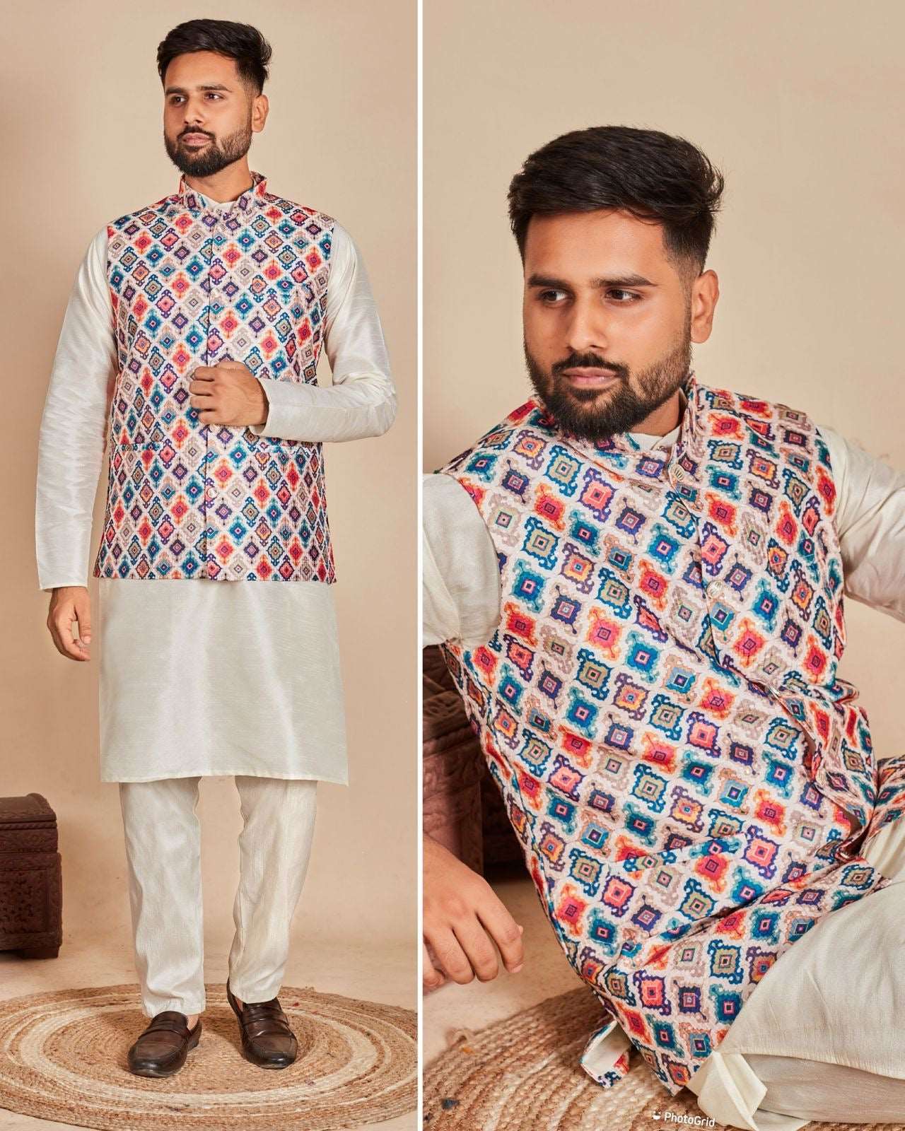 Aarambh - Men's Koti kurta set