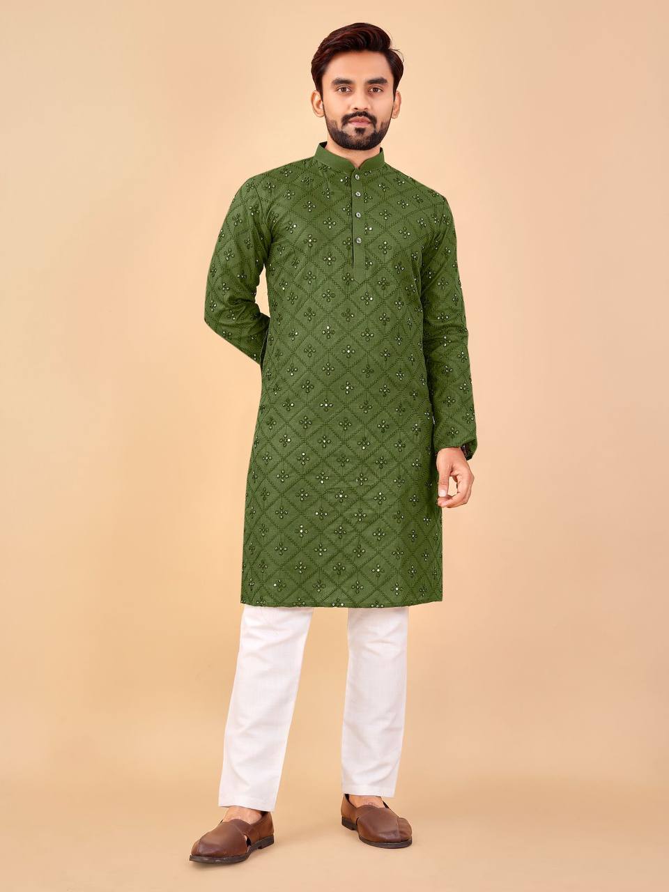 Mirror work kurta with pant