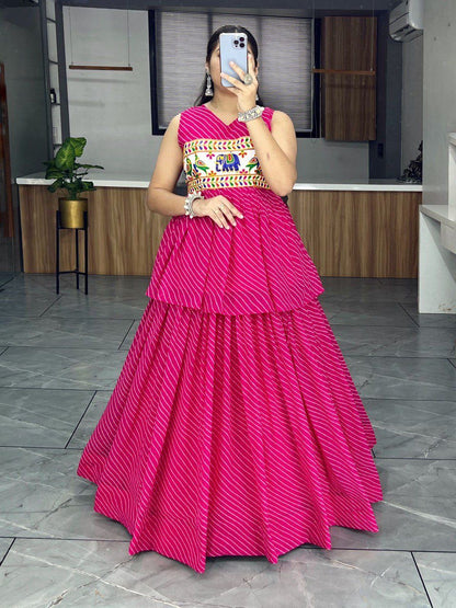 Navratri Special Kediya Style Georgette Leriyu Chaniya Choli