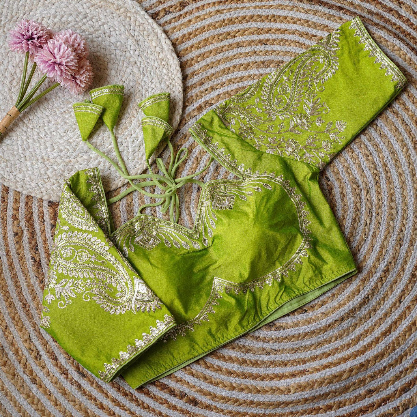 Mohini - Gold Embroidered Readymade Blouse